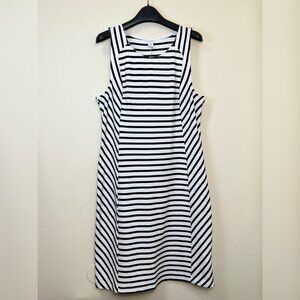 OLD NAVY Black & White Striped Sleeveless Casual Midi Dress Size Large